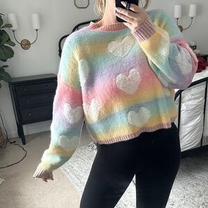 Rainbow Heart Sweater